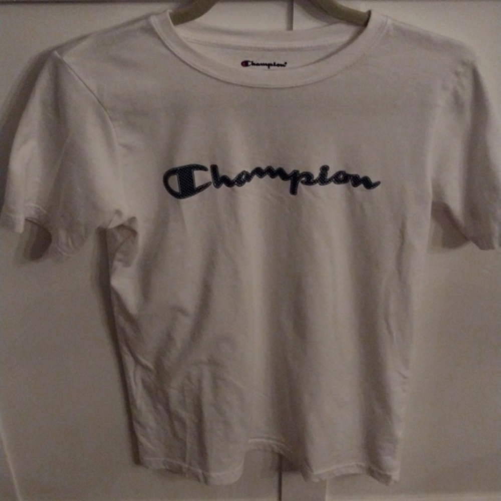 Champion white tee